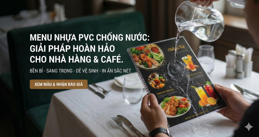 Menu Nhựa Chống nước PVC